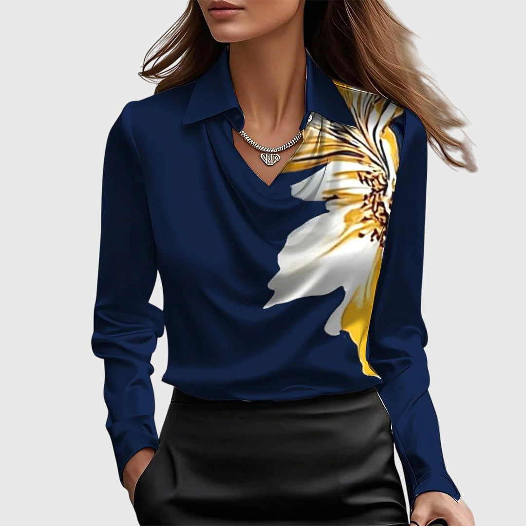 Brooklyn – Elegant blus i satinlook