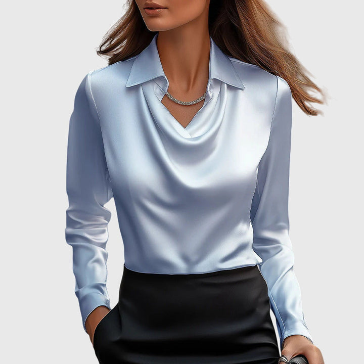 Brooklyn – Elegant blus i satinlook