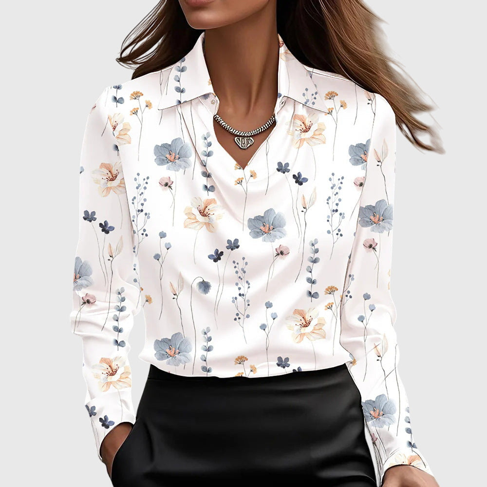 Brooklyn – Elegant blus i satinlook