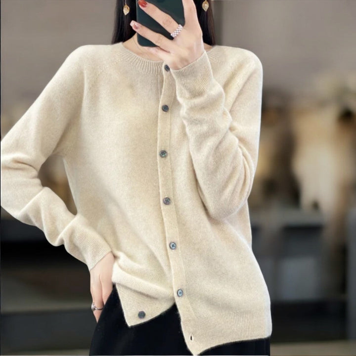 Teresia™ – Elegantē klassisk merinoulltrøje med knapper for komfort og stil