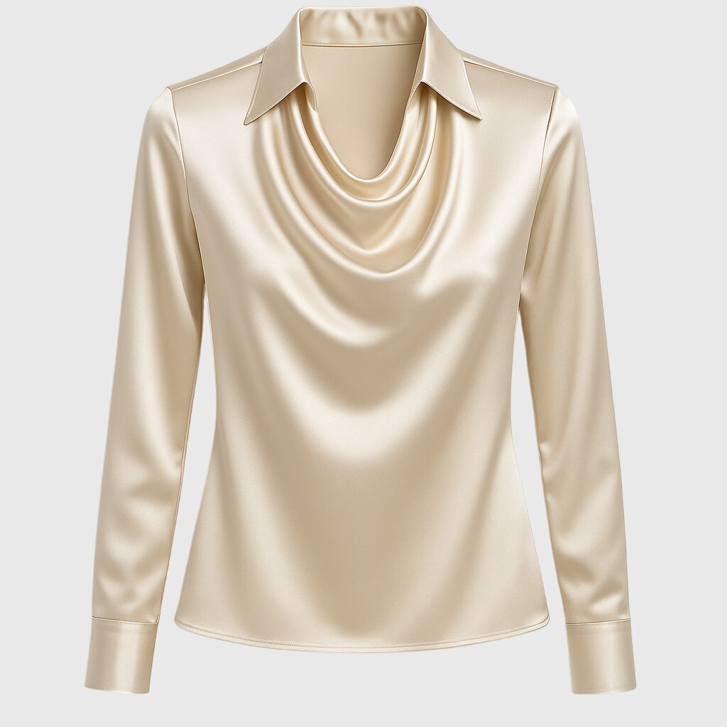 Brooklyn – Elegant blus i satinlook