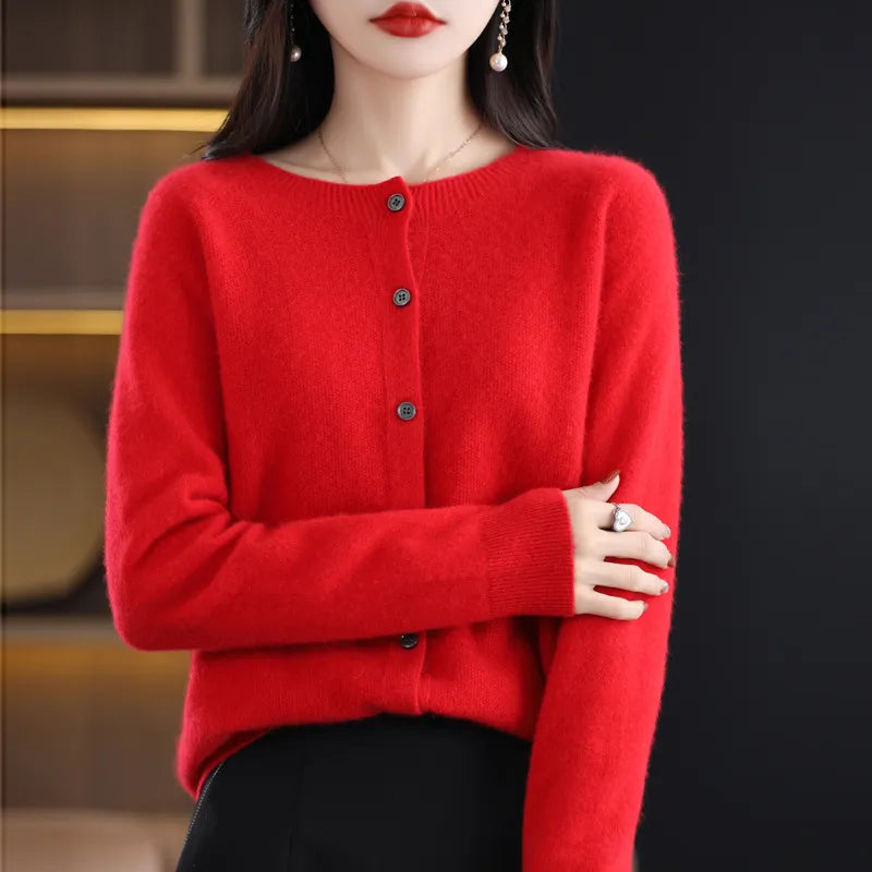 Teresia™ – Elegantē klassisk merinoulltrøje med knapper for komfort og stil