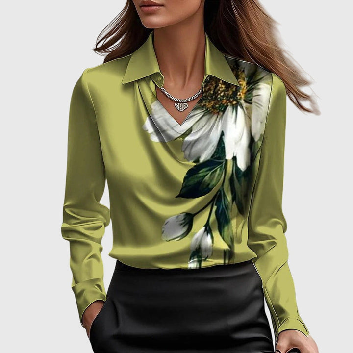 Brooklyn – Elegant blus i satinlook