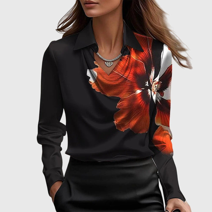 Brooklyn – Elegant blus i satinlook