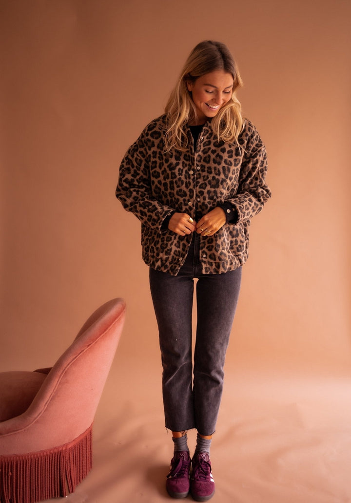 Selvina™ – Trendig Leopardjacka för Kvinnor