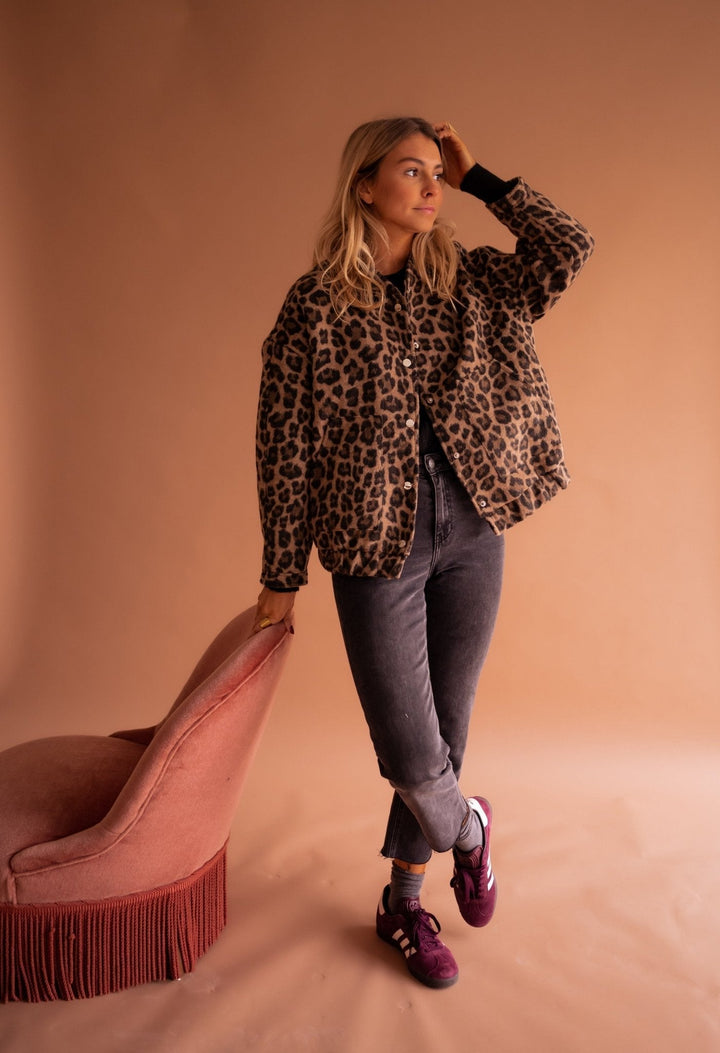 Selvina™ – Trendig Leopardjacka för Kvinnor