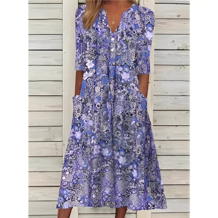 Sara™ | Elegant Vårklänning med Magtäckning